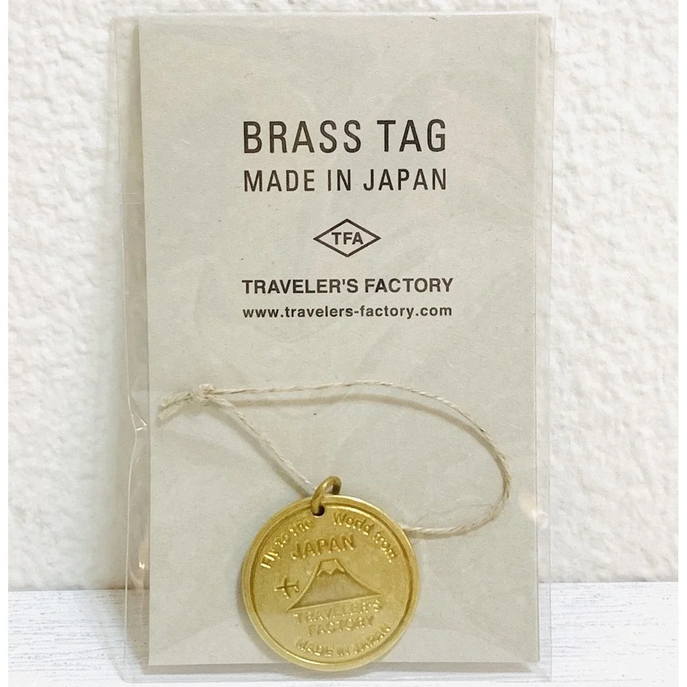Traveler's Factory JAPAN Mt Fuji Notebook Brass Tag Charm NEW